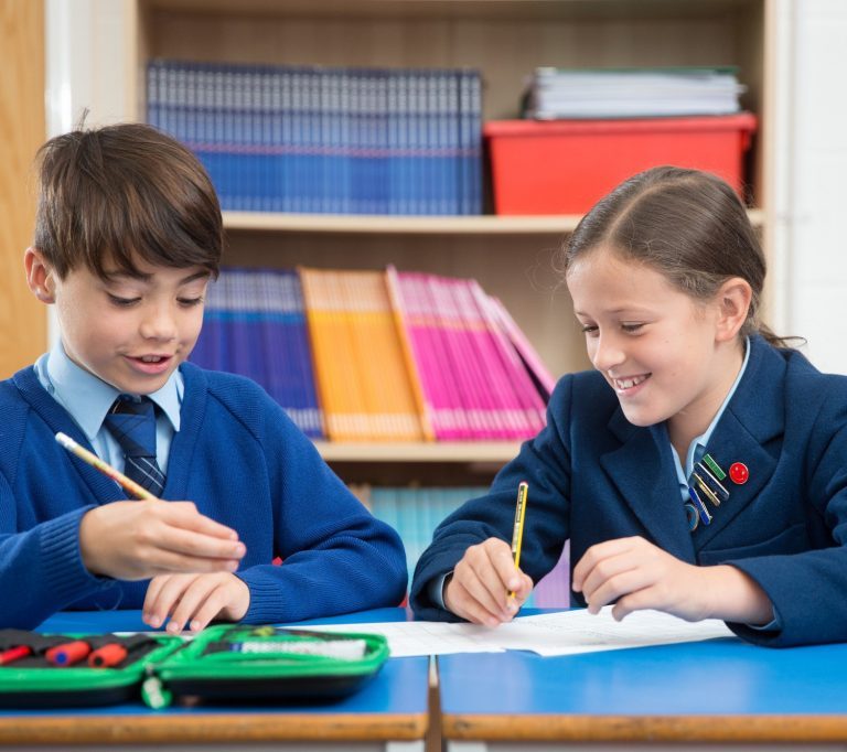 students in class