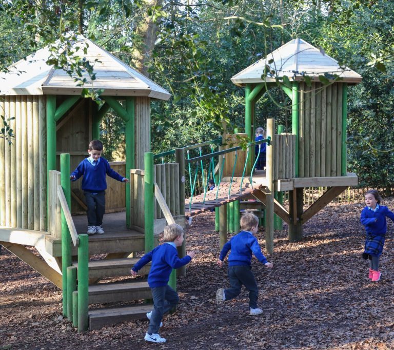 students playing outdoors