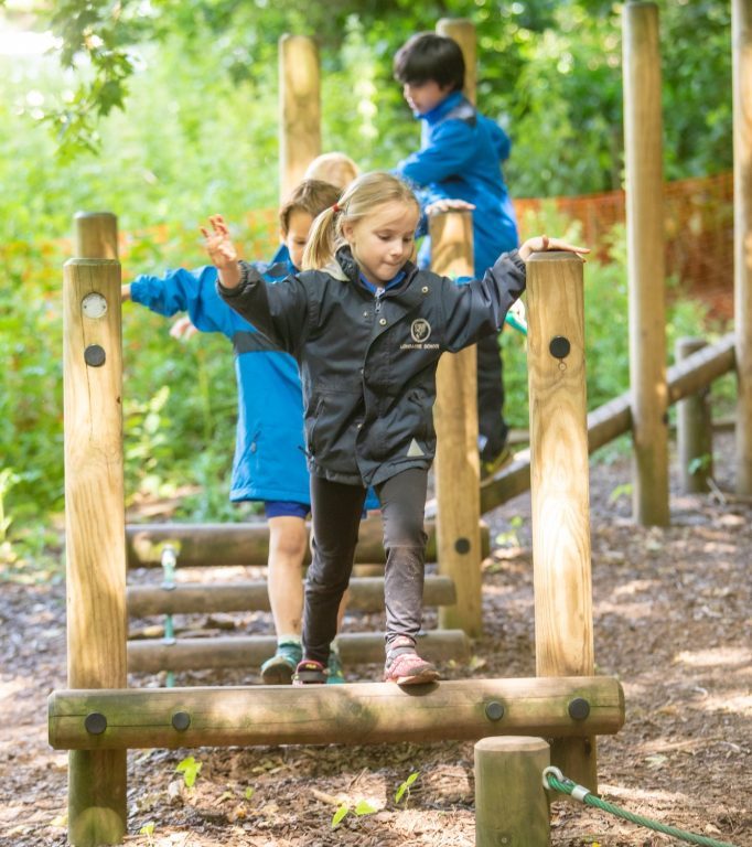 students playing outdoors
