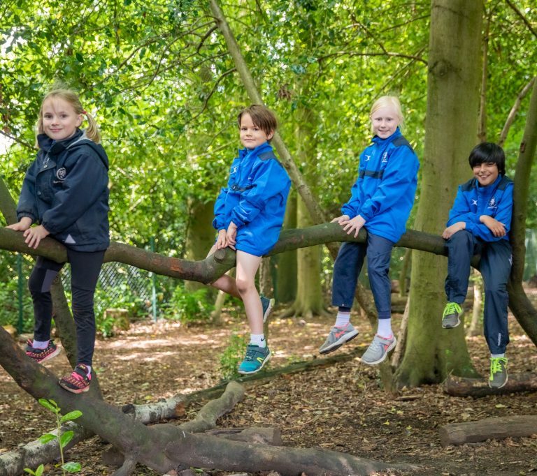 students playing outdoors