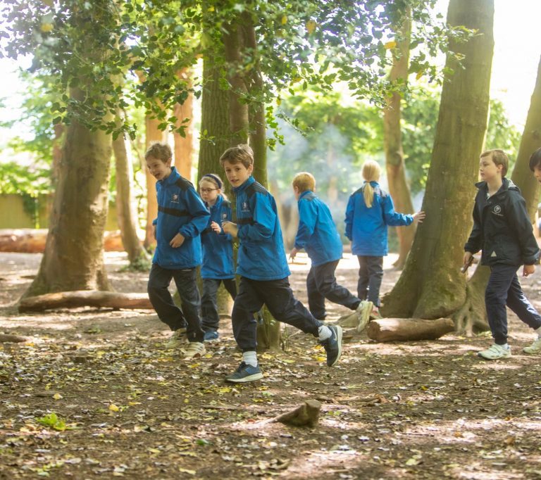 students playing outdoors