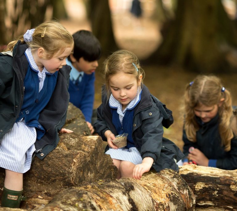 students outdoors