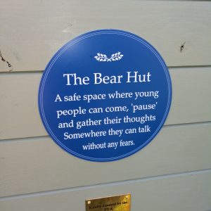 The Bear Hut sign