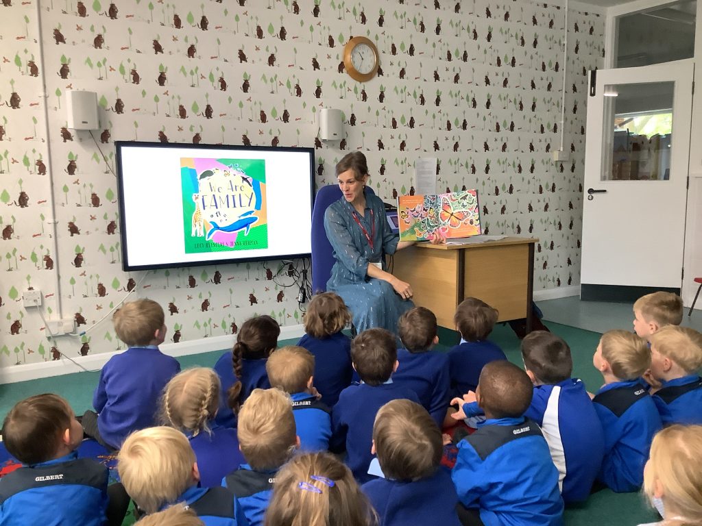 students listening to a story