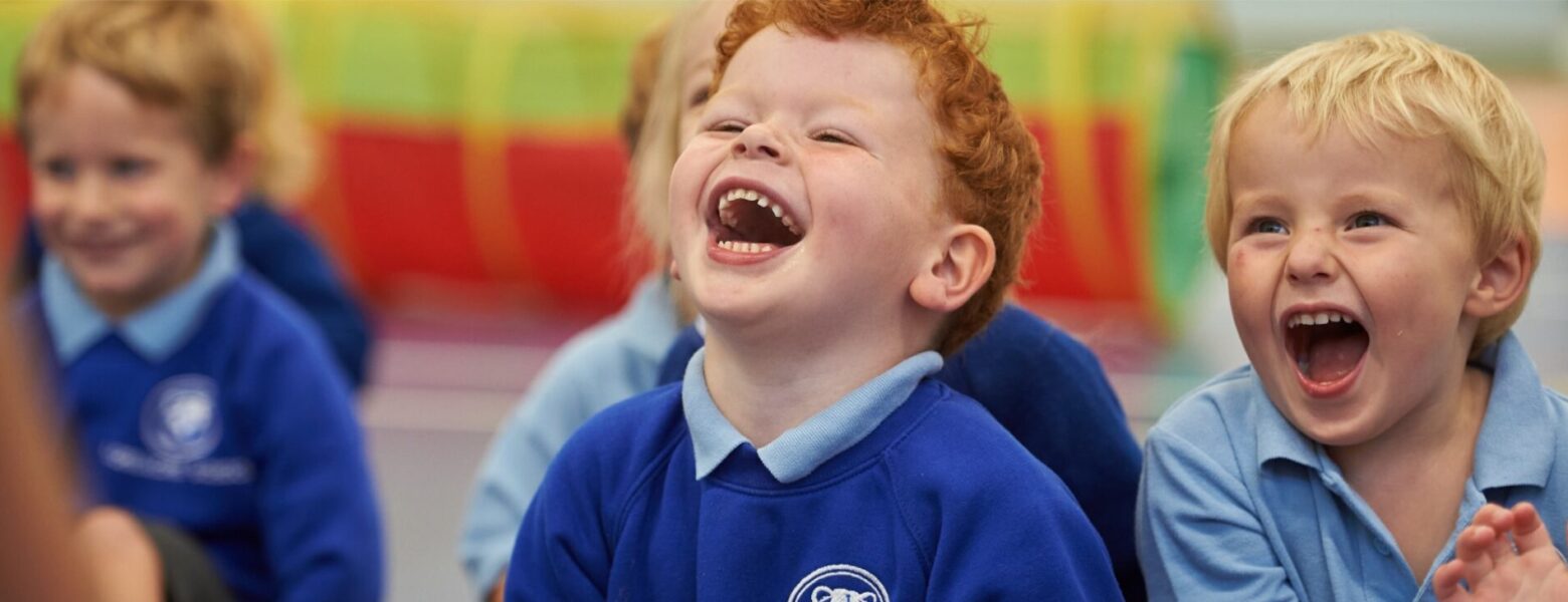nursery pupils laughing