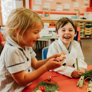 nursery students in class