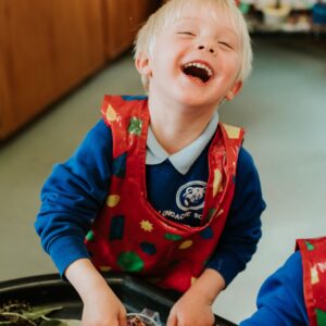 boy laughing