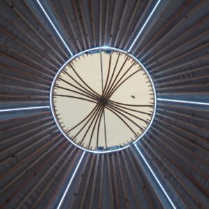 ceiling of a yurt