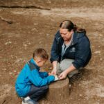 Fire lighting in Forest School